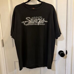 2017 Sturgis Motorcycle Rally T Shirt Mens XL Black American Flag Hot Leathers